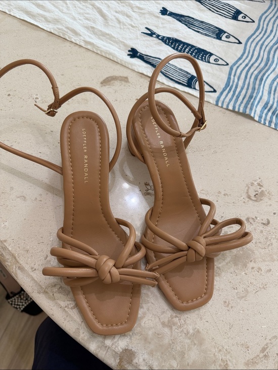 Loeffler Randall Shoes - Loeffler Randall Cognac Knotted Strap Sandals